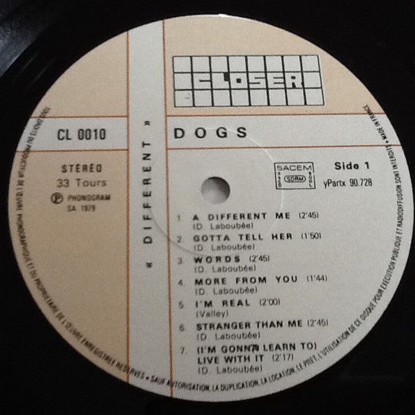 Dogs - Different - Vinyl Pussycat Records