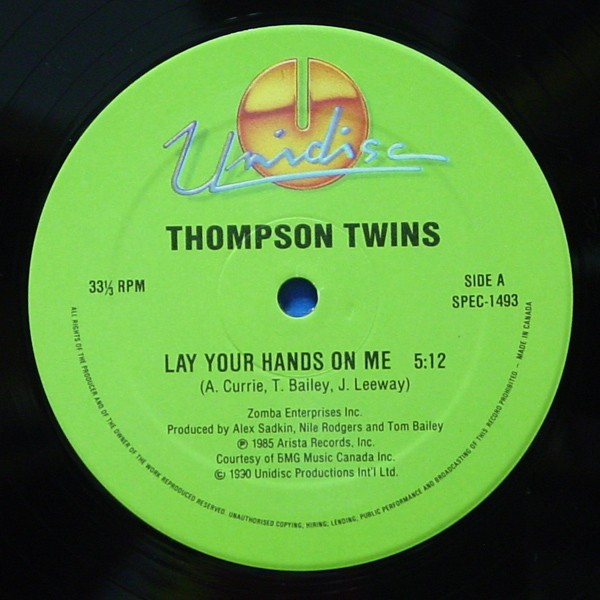Thompson Twins Thomas Dolby Lay Your Hands On Me She Blinded Me With Science Vinyl