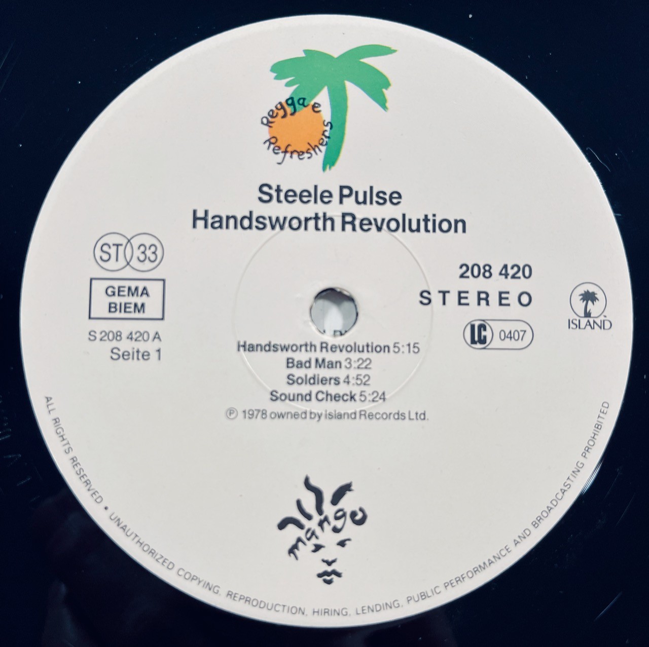 Steel Pulse Handsworth Revolution (BMG) Vinyl Pussycat Records