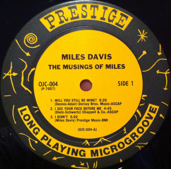 Miles Davis ‎– The Musings Of Miles - Vinyl Pussycat Records