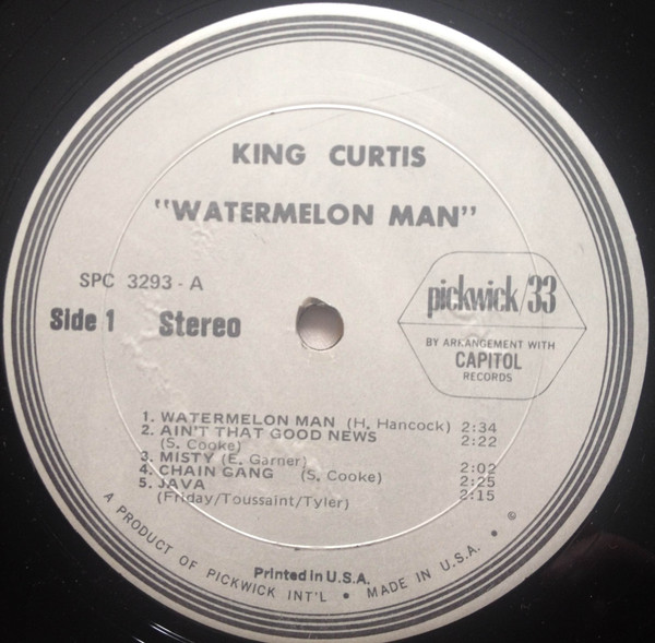 King Curtis Watermelon Man Vinyl Pussycat Records